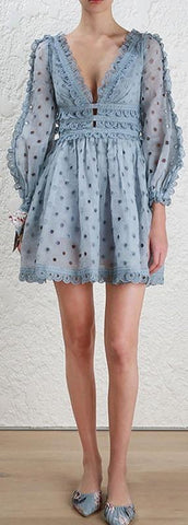 'Winsome' Tea Dress, Blue - DESIGNER INSPIRED FASHIONS