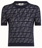 Logo Knit Top, Black