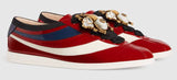 'Falacer' Patent Leather Sneaker with Web, Red