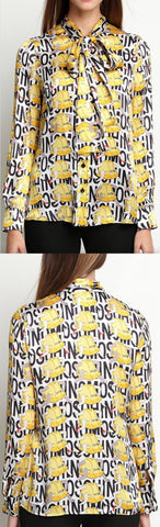 Logo-Printed Silk and Cotton Blouse *Limited Stock*