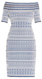 Lacey Plaited Lace Off-Shoulder Dress - DESIGNER INSPIRED FASHIONS