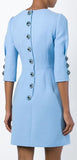 Rose Embellished Light Blue Dress - DESIGNER INSPIRED FASHIONS