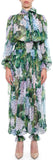Hydrangea Print Chiffon Jumpsuit