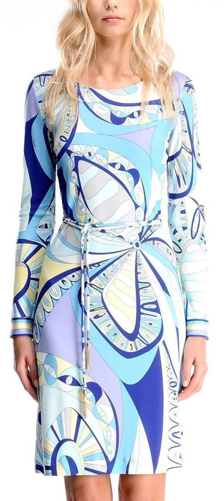 Printed Jersey Day Dress in a Silk Blend - DESIGNER INSPIRED FASHIONS