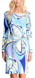 Printed Jersey Day Dress in a Silk Blend - DESIGNER INSPIRED FASHIONS