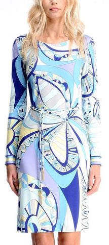 Printed Jersey Day Dress in a Silk Blend - DESIGNER INSPIRED FASHIONS
