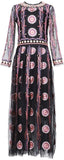 Embroidered Mesh Dress