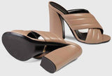 'Webby' Crossover Leather Sandals - ( Black, Green, Beige, Red, White ) - DESIGNER INSPIRED FASHIONS