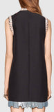 'Sequin Embroidered' Shift Dress-Black or White - DESIGNER INSPIRED FASHIONS