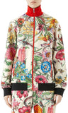 Floral Zip Jacket and Jogging Pant Suit