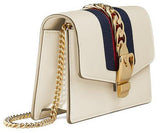 Sylvie Leather Mini Chain Bag - Black, White, Red