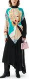 Marilyn Asymmetric Dress Turquoise/Black