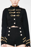 Embroidered Military Jacket ad Short Set