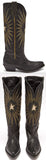 'Wish Star' Embroidered Leather Boots
