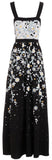 Bicolor Floral Print Maxi Dress