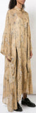 Long Printed Sheer Gown