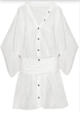 Fitted-Waist Shirt-Dress