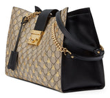 Padlock GG Supreme Canvas Bees Medium Shoulder Tote Bag