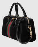Black Ophidia Medium Top Handle Duffle Bag