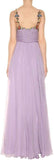 Embellished Pleated Gown-Purple or Light Blue - DESIGNER INSPIRED FASHIONS