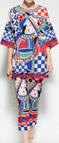 Queen of Hearts Top & Cropped Pant Set