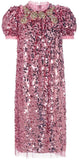 Pink Sequin Embellished Dress - DESIGNER INSPIRED FASHIONS