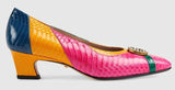 Snakeskin Pump with Crystal Double G