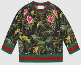 Tropical Print Double Fleece Sweatshirt - DESIGNER INSPIRED FASHIONS
