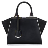 3Jours Mini Painted-Edges Tote Bag Black/Multi - DESIGNER INSPIRED FASHIONS