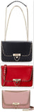 Demilune Small Leather Shoulder Bag - Black, Red, Pale Pink