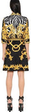 Printed Twill Signature Kimono Dress in Black | DESIGNER INSPIRED FASHIONS