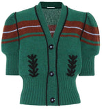 Knit Short Sleeve Cardigan Sweater & Skirt Set