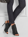 Textured Leather Mules