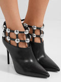 Tina Studded Leather Ankle Boots
