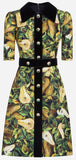 Pear Printed Brocade Dress