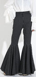 Pinstripe Bell-Bottom Pants