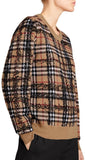 Scribble Check Printed Sweater