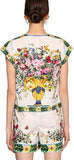 Bouquet Print Cotton Top & Short Set