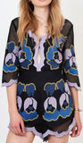 'Never Ever' Embroidered Romper in Black - DESIGNER INSPIRED FASHIONS