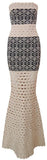 Cut-Out Scalloped Strapless Bandage Gown