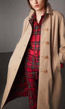 Reversible Tartan Gabardine Car Coat