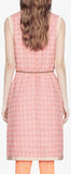 Chain-Embellished Tweed Dress