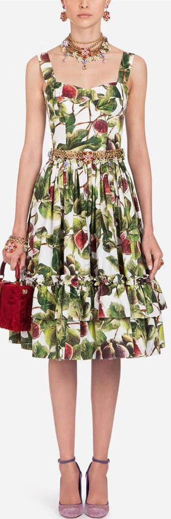 Printed Poplin Dress