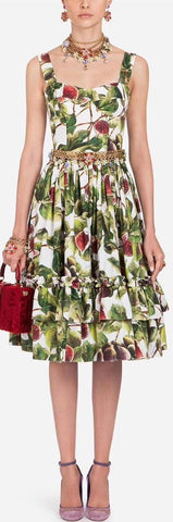 Printed Poplin Dress