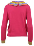 Embellished-Collar Knit Sweater