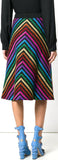 Metallic Striped Knit Skirt