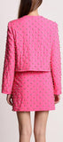 Crystal Embellished Cotton & Cashmere Jacket & Skirt Set