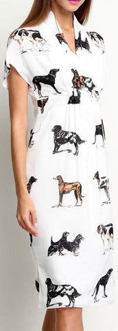 Dog Print Dress