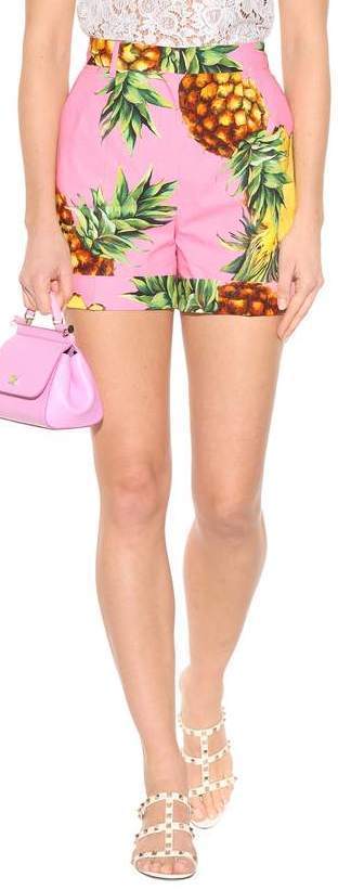 Pineapple Print Shorts