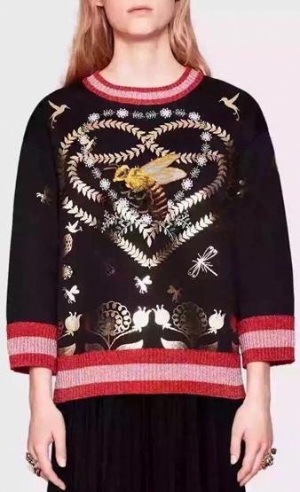 Embellished Sweatshirt in Black - DESIGNER INSPIRED FASHIONS